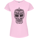 Medieval Skull Helmet Womens Petite Cut T-Shirt Light Pink