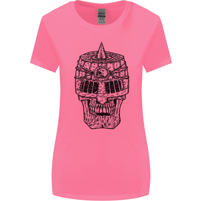 Medieval Skull Helmet Womens Wider Cut T-Shirt Azalea