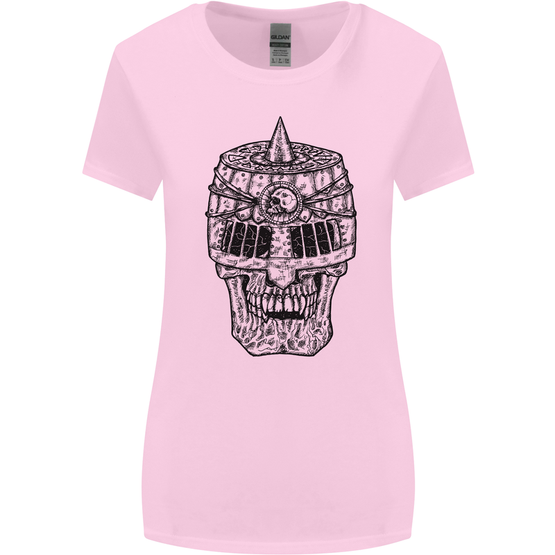 Medieval Skull Helmet Womens Wider Cut T-Shirt Light Pink