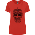 Medieval Skull Helmet Womens Wider Cut T-Shirt Red