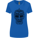 Medieval Skull Helmet Womens Wider Cut T-Shirt Royal Blue