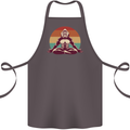 Meditating Bigfoot Yoga Cotton Apron 100% Organic Dark Grey