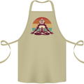 Meditating Bigfoot Yoga Cotton Apron 100% Organic Khaki