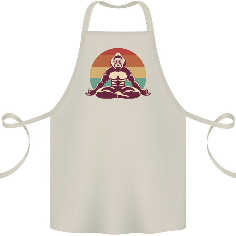 Meditating Bigfoot Yoga Cotton Apron 100% Organic Natural