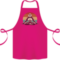 Meditating Bigfoot Yoga Cotton Apron 100% Organic Pink