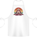 Meditating Bigfoot Yoga Cotton Apron 100% Organic White