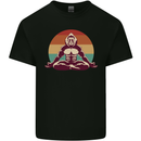 Meditating Bigfoot Yoga Kids T-Shirt Childrens Black