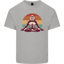 Meditating Bigfoot Yoga Kids T-Shirt Childrens Sports Grey