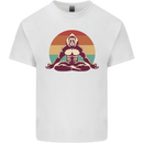 Meditating Bigfoot Yoga Kids T-Shirt Childrens White