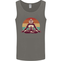 Meditating Bigfoot Yoga Mens Vest Tank Top Charcoal