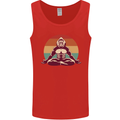 Meditating Bigfoot Yoga Mens Vest Tank Top Red