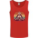 Meditating Bigfoot Yoga Mens Vest Tank Top Red