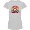Meditating Bigfoot Yoga Womens Petite Cut T-Shirt Sports Grey