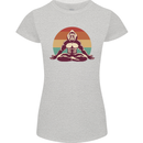 Meditating Bigfoot Yoga Womens Petite Cut T-Shirt Sports Grey