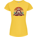 Meditating Bigfoot Yoga Womens Petite Cut T-Shirt Yellow