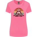 Meditating Bigfoot Yoga Womens Wider Cut T-Shirt Azalea