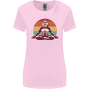Meditating Bigfoot Yoga Womens Wider Cut T-Shirt Light Pink