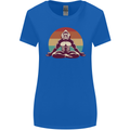Meditating Bigfoot Yoga Womens Wider Cut T-Shirt Royal Blue