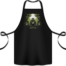 Meditating Monkey Spiritual Yoga Cotton Apron 100% Organic Black