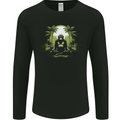 Meditating Monkey Spiritual Yoga Mens Long Sleeve T-Shirt Black