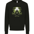 Meditating Monkey Spiritual Yoga Mens Sweatshirt Jumper Black