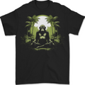 Meditating Monkey Spiritual Yoga Mens T-Shirt 100% Cotton BLACK