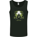 Meditating Monkey Spiritual Yoga Mens Vest Tank Top Black