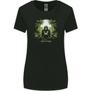 Meditating Monkey Spiritual Yoga Womens Wider Cut T-Shirt Black