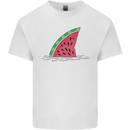 Melon Shark Fin Mens Cotton T-Shirt Tee Top White