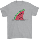 Melon Shark Fin Mens T-Shirt 100% Cotton Sports Grey