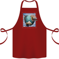 Memories World Travel Traveller Travelling Map Cotton Apron 100% Organic Maroon