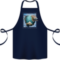 Memories World Travel Traveller Travelling Map Cotton Apron 100% Organic Navy Blue