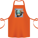 Memories World Travel Traveller Travelling Map Cotton Apron 100% Organic Orange