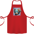 Memories World Travel Traveller Travelling Map Cotton Apron 100% Organic Red