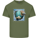 Memories World Travel Traveller Travelling Map Mens Cotton T-Shirt Tee Top Military Green