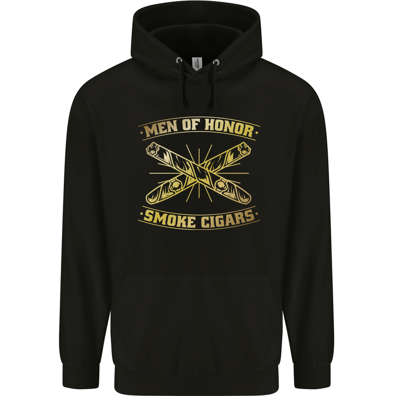 Men of Honor Smoke Cigars Childrens Kids Hoodie Black