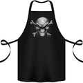 Menacing Demon Skull Cotton Apron 100% Organic Black