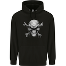 Menacing Demon Skull Mens 80% Cotton Hoodie Black