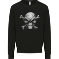 Menacing Demon Skull Mens Sweatshirt Jumper Black