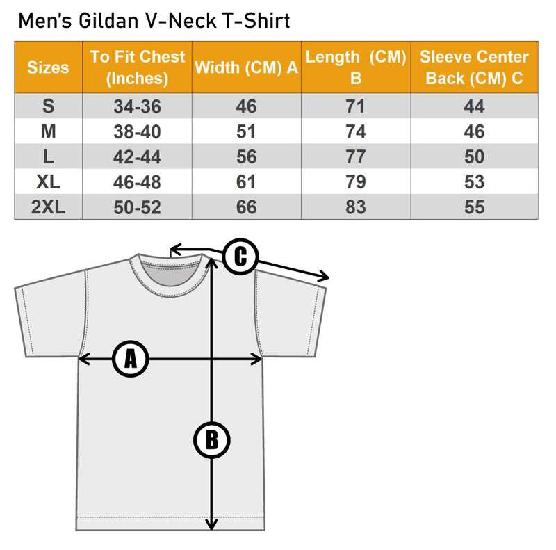 Mens V-Neck Cotton T-Shirt