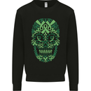 Mental Health Awareness Skull Green Ribbon Mens Sweatshirt Jumper Black
