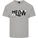 Meow Funny Cat Claws Mens Cotton T-Shirt Tee Top Sports Grey