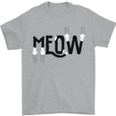 Meow Funny Cat Claws Mens T-Shirt 100% Cotton Sports Grey