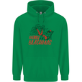 Merry Beachmas Funny Summer Santa Claus Childrens Kids Hoodie Irish Green