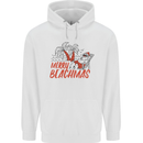 Merry Beachmas Funny Summer Santa Claus Childrens Kids Hoodie White