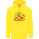 Merry Beachmas Funny Summer Santa Claus Childrens Kids Hoodie Yellow