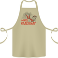 Merry Beachmas Funny Summer Santa Claus Cotton Apron 100% Organic Khaki