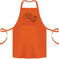 Merry Beachmas Funny Summer Santa Claus Cotton Apron 100% Organic Orange