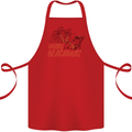 Merry Beachmas Funny Summer Santa Claus Cotton Apron 100% Organic Red