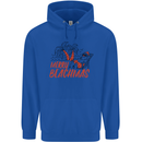 Merry Beachmas Funny Summer Santa Claus Mens 80% Cotton Hoodie Royal Blue
